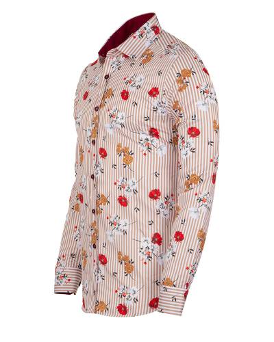 Printed Long Sleeved Mens Shirt SL 7357