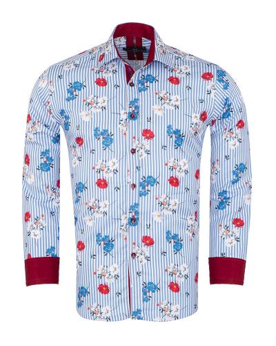 Printed Long Sleeved Mens Shirt SL 7357