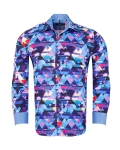 Printed Long Sleeved Mens Shirt SL 7359 - Thumbnail