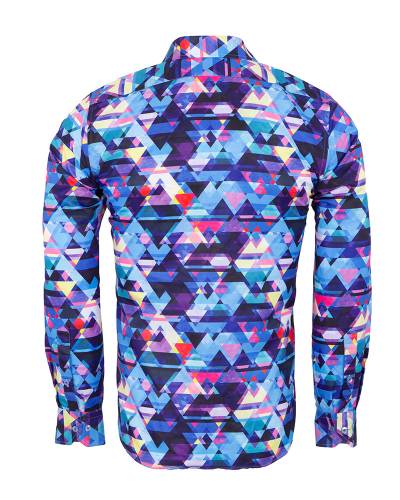 Printed Long Sleeved Mens Shirt SL 7359