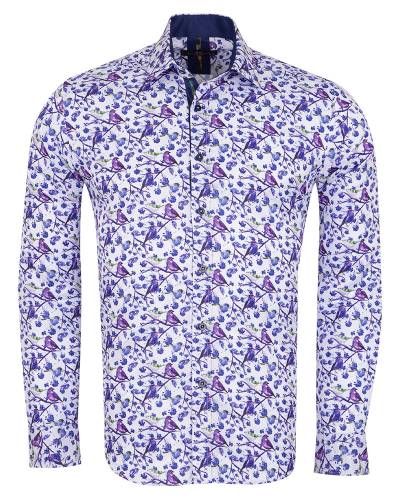 Printed Long Sleeved Mens Shirt SL 7361