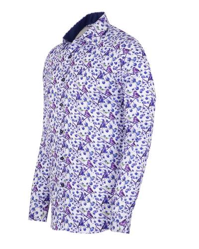 Printed Long Sleeved Mens Shirt SL 7361