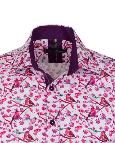 Printed Long Sleeved Mens Shirt SL 7361