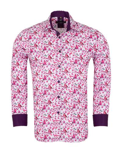 Printed Long Sleeved Mens Shirt SL 7361