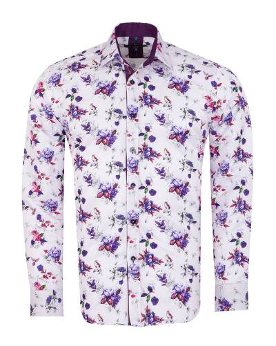 Printed Long Sleeved Mens Shirt SL 7363