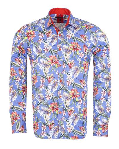 MAKROM - Printed Long Sleeved Mens Shirt SL 7369
