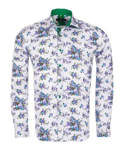 Printed Long Sleeved Mens Shirt SL 7375