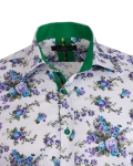 Printed Long Sleeved Mens Shirt SL 7375 - Thumbnail