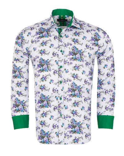 Printed Long Sleeved Mens Shirt SL 7375