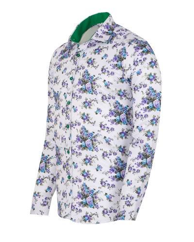 Printed Long Sleeved Mens Shirt SL 7375