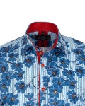 Printed Long Sleeved Mens Shirt SL 7376 - Thumbnail