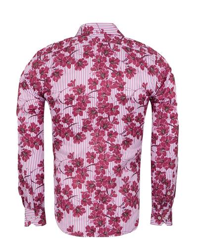 Printed Long Sleeved Mens Shirt SL 7376