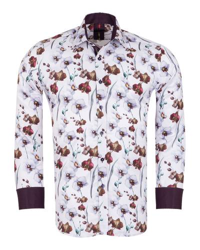 Printed Long Sleeved Mens Shirt SL 7377