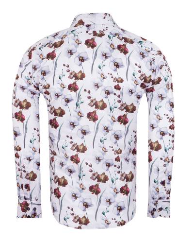 Printed Long Sleeved Mens Shirt SL 7377