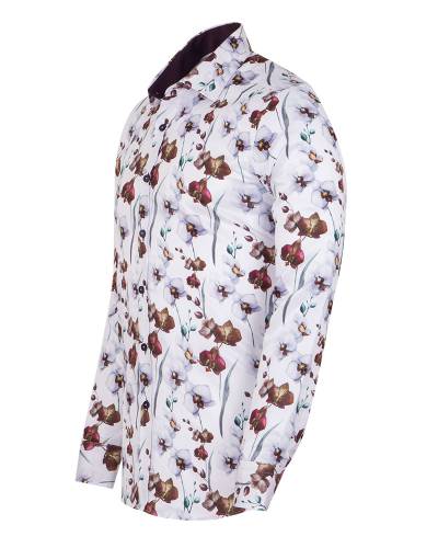 Printed Long Sleeved Mens Shirt SL 7377