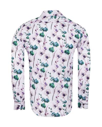 Printed Long Sleeved Mens Shirt SL 7377