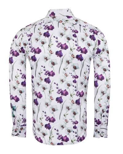 Printed Long Sleeved Mens Shirt SL 7377