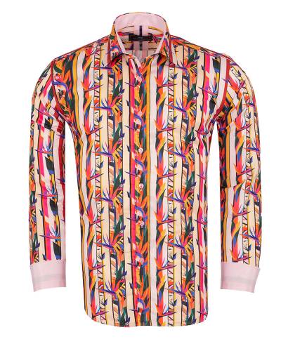 Printed Long Sleeved Mens Shirt SL 7378