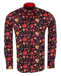 Printed Long Sleeved Mens Shirt SL 7392 - Thumbnail