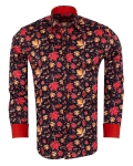 Printed Long Sleeved Mens Shirt SL 7392 - Thumbnail