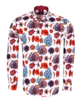 Printed Long Sleeved Mens Shirt SL 7407 - Thumbnail