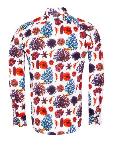 Printed Long Sleeved Mens Shirt SL 7407