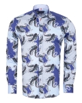 Printed Long Sleeved Mens Shirt SL 7410 - Thumbnail