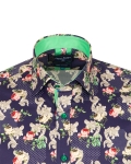 Printed Long Sleeved Mens Shirt SL 7423 - Thumbnail