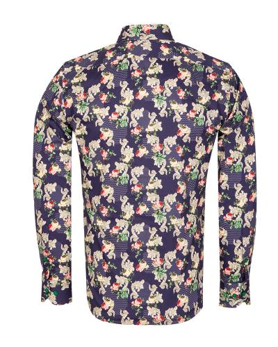 Printed Long Sleeved Mens Shirt SL 7423