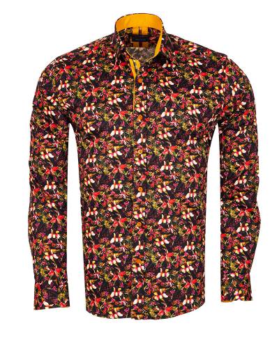 Oscar Banks - Printed Long Sleeved Mens Shirt SL 7447