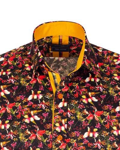 Oscar Banks - Printed Long Sleeved Mens Shirt SL 7447 (1)