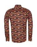 Printed Long Sleeved Mens Shirt SL 7447 - Thumbnail