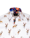 Printed Long Sleeved Mens Shirt SL 7450 - Thumbnail