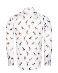 Printed Long Sleeved Mens Shirt SL 7450 - Thumbnail