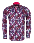 Printed Long Sleeved Mens Shirt SL 7454 - Thumbnail