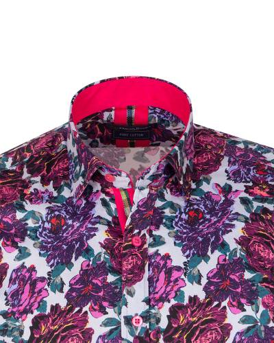 Printed Long Sleeved Mens Shirt SL 7454