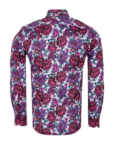 Printed Long Sleeved Mens Shirt SL 7454