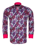 Printed Long Sleeved Mens Shirt SL 7454 - Thumbnail