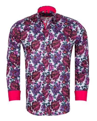 Printed Long Sleeved Mens Shirt SL 7454