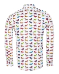 Printed Long Sleeved Mens Shirt SL 7455 - Thumbnail