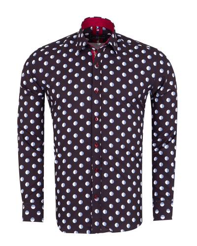 Printed Long Sleeved Mens Shirt SL 7492