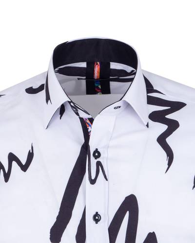 Printed Long Sleeved Mens Shirt SL 7493