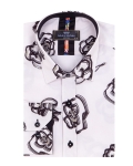 Printed Long Sleeved Mens Shirt SL 7494 - Thumbnail