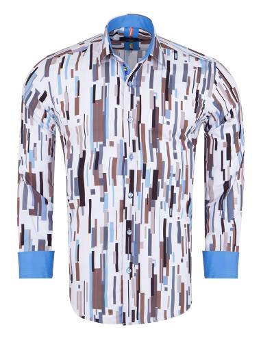 MAKROM - Printed Long Sleeved Mens Shirt SL 7495