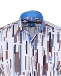 Printed Long Sleeved Mens Shirt SL 7495 - Thumbnail