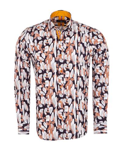 Printed Long Sleeved Mens Shirt SL 7497