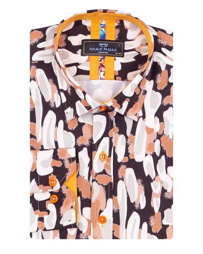 MAKROM - Printed Long Sleeved Mens Shirt SL 7497 (1)