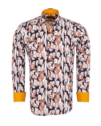 Printed Long Sleeved Mens Shirt SL 7497