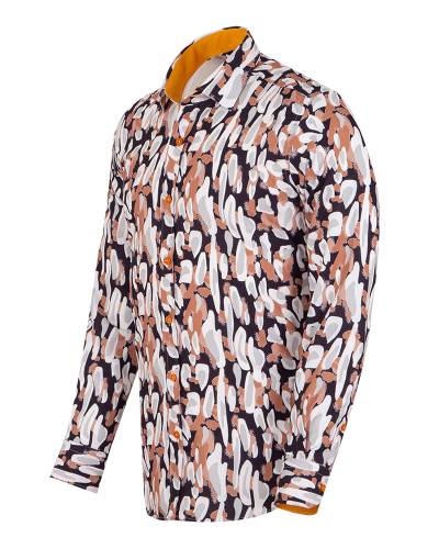 Printed Long Sleeved Mens Shirt SL 7497