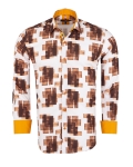 Printed Long Sleeved Mens Shirt SL 7498 - Thumbnail